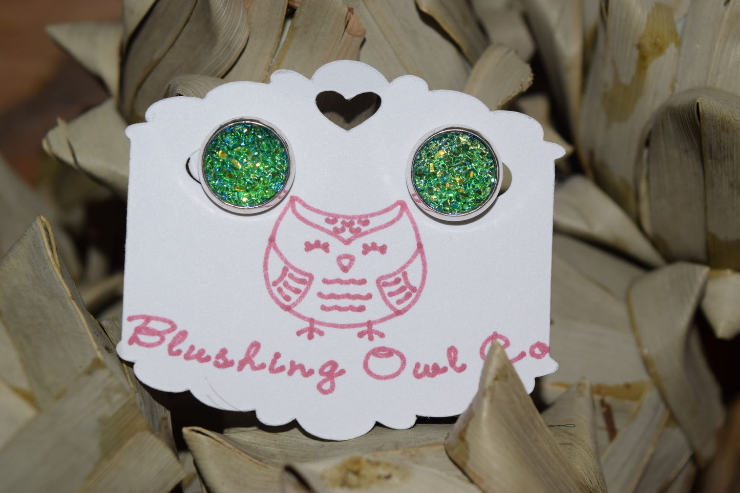 Round Druzy Earring